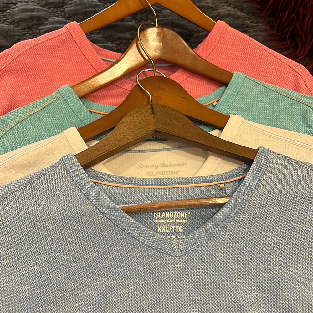 Set of 4 Tommy Bahamas VNeck Shirts